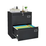 Caisson de bureau mtal  2 tiroirs verrouillable - 60 x 45 x 72. 4 cm - meuble de rangement pour dossiers ...