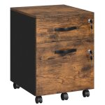 Caisson de bureau � roulettes verrouillable avec 2 tiroirs 5 roulettes barre de suspension r�glables ...