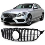 Calandre look amg gt panamerica pour mercedes classe c w205 phase 1 de 01 / 2014 a 02 / 2018