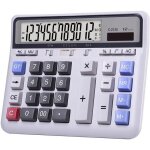 Calculatrice de bureau  batterie solaire double alimentation grand cran lcd  12 chiffres et grandes ...