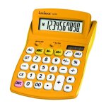 Calculatrice de bureau jaune 10 chiffres avec cran  angle ajustable et finition rubber