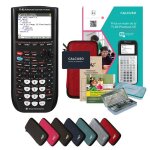 Calculatrice calcuso ensemble premium rouge avec calculatrice graphique ti 82 advanced python edition ...
