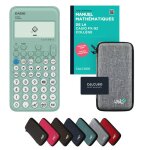 Calculatrice casio fx - 92 collge avec housse de protection gris clair et manuel (88 pages din a5) ? ...