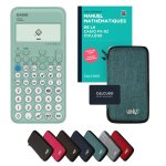 Calculatrice casio fx - 92 collge avec housse de protection turquoise et manuel (88 pages din a5) ? ...