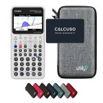 Calculatrice casio graph math + avec housse de protection wyngs incluse gris clair - calculatrice graphique ...