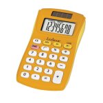 Calculatrice de poche - jaune - 8 chiffres - cran solaire - double alimentation - cologique