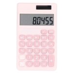 Calculatrice de poche portable  8 chiffres batterie solaire grand cran lcd boutons sensibles couleur ...