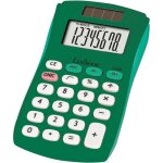 Calculatrice de poche verte 8 chiffres avec finition rubber