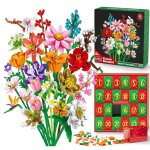 Calendrier de lavent 2024 blocs bouquet calendrier compte  rebours de 24 jours avec blocs de construction ...