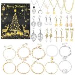 Calendrier de lavent de noël pour fille et femme bracelet collier boucles doreilles compte à rebours ... Calendrier de lavent de noël pour fille et femme bracelet collier boucles doreilles compte à rebours ...