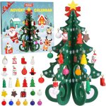 Calendrier de lavent 2025 mini sapin de nol en bois arbre de nol jouet diy decorations nol pour table ...
