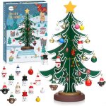 Calendrier de lavent 2025 mini sapin de nol en bois pour dcorations nol table cadeaux enfants - xs[c3] ...