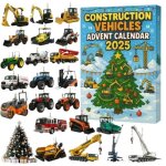 Calendrier de lavent 2025 vhicules de chantier remorques pendentif en acrylique moul sous pression ...