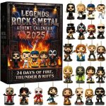 Calendrier de lavent legends of rock & metal 2025 - 24 jours avec personnages musicaux emblmatiques ...