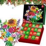 Calendrier de lavent de no�l 2025 bouquet cube 24 jours de no�l 2024 bouquet de tournesols coffret surprise ...