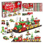 Calendrier de lavent de nol 2025 - train de nol  construire - 777 briques - ide cadeau de nol crative ...