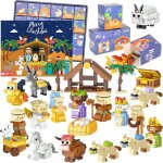 Calendrier de lavent de nol jouets miniatures ensemble de figurines de la nativit ensemble de jeu de ...