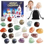 Calendrier de lavent pierres prcieuses 2025 - 24 cristaux naturels pour enfants de 4  12 ans cadeau ...