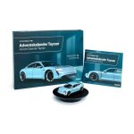 Calendrier de lavent porsche taycan franzis ? kit 24 �tapes base tournante �clair�e carrosserie m�tal ...