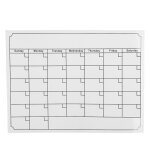 Calendrier magntique tableau noir effaable mois planification hebdomadaire de bureau(blanc)