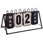 Calendrier perptuel - atmosphera - vintage - 27 x 12 x 14 cm - noir - 0, 91 kg