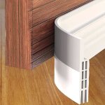 Calfeutrer bas de porte 100 x 4. 5cm adhsi souple silicone isolant phonique thermique blanc bande dtanchit ...