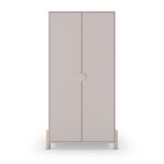 Calicosy - armoire 2 portes h180 cm - daphn� - cr�me