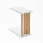 Calicosy - bout de canap� avec tablette lun - ch�ne saphir / blanc