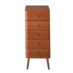 Calicosy - chiffonnier 5 tiroirs avec façades aux bords arrondis h100 cm - karl - bois clair Calicosy - chiffonnier 5 tiroirs avec façades aux bords arrondis h100 cm - karl - bois clair