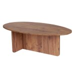 Calicosy - table basse avec plateau ovale l125 cm - anna - pin atlantique