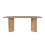 Calicosy - table de salle � manger avec plateau ovale l200 cm - charlie - ch�ne saphir