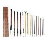 De calligraphie chinoise 15pices pinceaux dcriture chinois avec porte - stylo en bambou pinceaux  ...