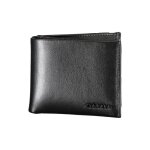Calvin klein portefeuille  double compartiment en cuir noir lgant