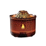 Caly - diffuseur dhuiles essentielles volcan avec flammes  led noir
