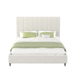 Cambridge - lit en tissu bouclettes beige 140x190