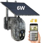 Camcamp camra 4g lte solaire exterieur surveillance 2. 5k sans fil carte sim audio bidirectionnel pir ...