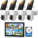 Camcamp kit camra surveillance wifi exterieure sans fil solar security ptz 4mp audio bidirectionnel ...