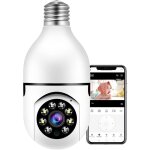Cam�ra ampoule de surveillance wifi � 360� avec vision nocturne sans fil cam�ra de s�curit� int�rieure ...