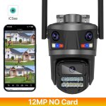 Cam�ra d�me - three lens outdoor wifi ip camera - 12mp - tri - objectif - d�tection humaine