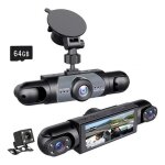 Cam�ra embarqu�e 4 canaux � vision panoramique 4k 360� enregistreur avant / arri�re / int�rieur avec ...
