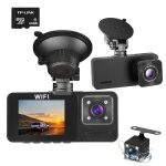 Caméra embarquée wifi avant arrièredashcam avec carte sd 64 g contrôle par applicationcapteur g enregistrement ... Caméra embarquée wifi avant arrièredashcam avec carte sd 64 g contrôle par applicationcapteur g enregistrement ...