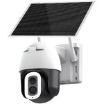 Cam�ra ext�rieure connect�e - kyf - wifi - rotative - panneau solaire d�port�e - 9w - eclairage led 800 ...