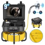 Cam�ra inspection canalisation 30 m - vevor - lumi�re 12 led carte sd 32 go - pour conduit �gout plomberie ...
