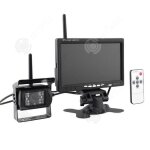 Cam�ra de recul ccd sans fil avec �cran de 7 pouces grand angle de 120 degr�s avec 18 lumi�res led cam�ra ...