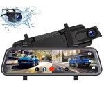 Camra de recul et rtroviseur dashcam 10 avec gps vision nocturne capteur g enregistrement en boucle ...