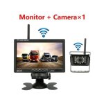 Camera de recul sans fil pour vehicule moniteur lcd de 7 pouces pour camion bus rv remorque excavateur ...