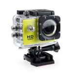 Cam�ra de sport hd 1080p �tanche pour cyclisme plong�e sports dv num�rique - jaune -
