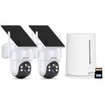 Camra de surveillance - 4mp - 360 - solaire - kit 2 camras - vision nocturne