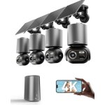 Cam�ra de surveillance botslab 4k 8mp solaire sans fil kit 4 cam�ras vision nocturne 360�