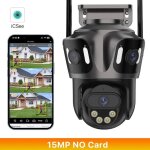 Camra de surveillance extrieure ptz ip wifi hd 15mp dispositif de scurit sans fil avec 4 objectifs ...